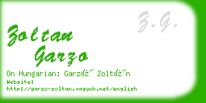 zoltan garzo business card